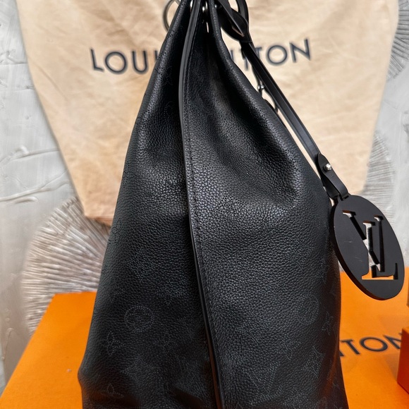 LV Black Mahina Carmel Hobo Bag - Picture 14 of 17